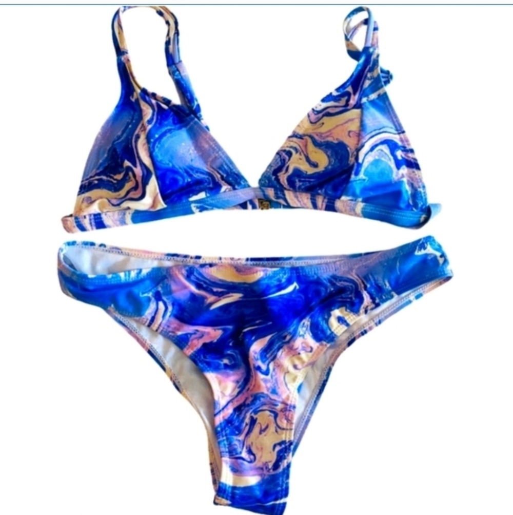 👋 FINAL MARKDOWN CLOSET CLOSING SHEIN SWIMSUIT BIKINI BLUE
